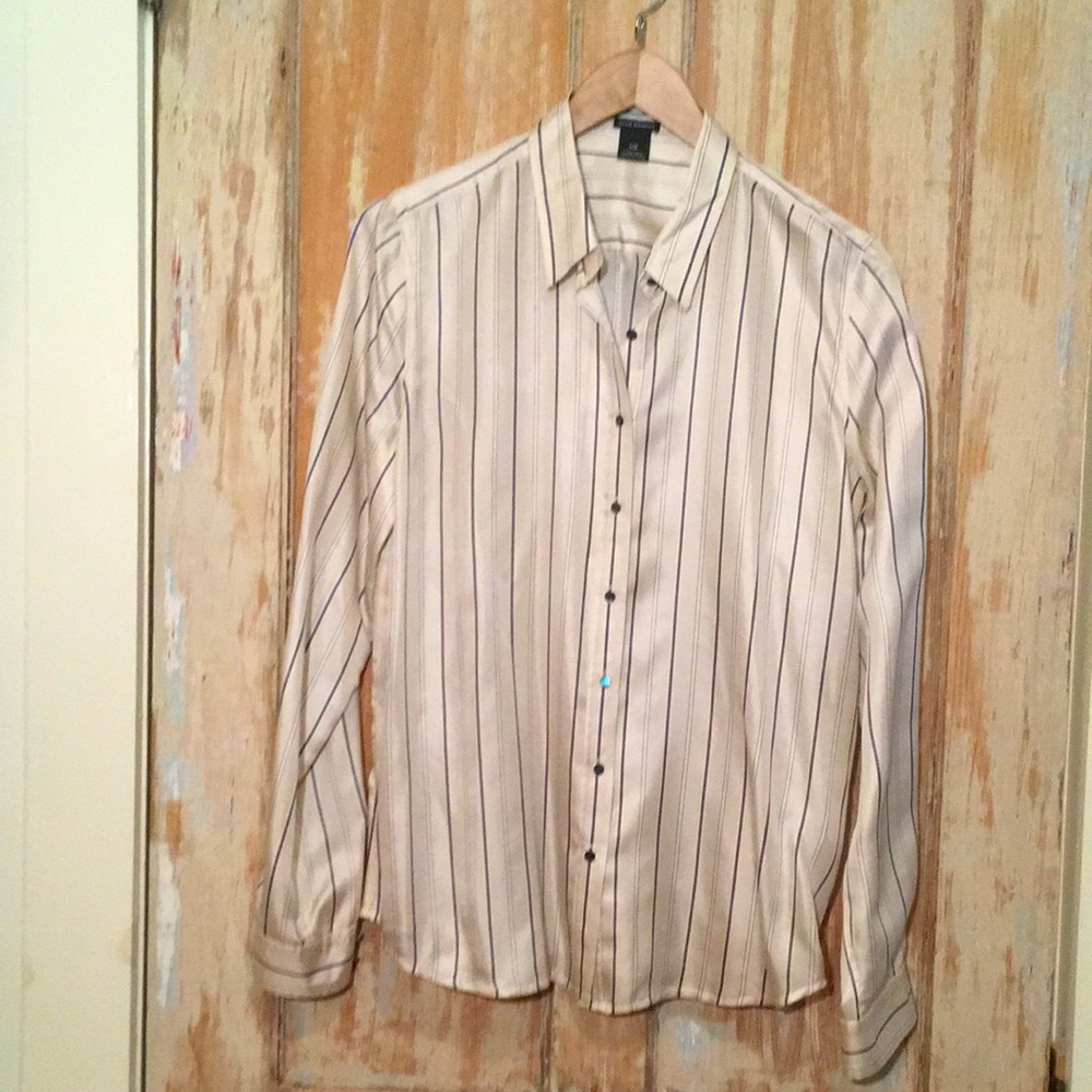 CLUB MANACO Menswear Stipe Silk Twill Shirt